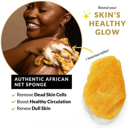 African Exfoliating Net - Ethically Sourced Bath Sponge for Smooth Skin