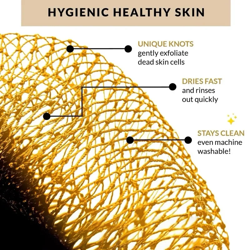 African Exfoliating Net - Ethically Sourced Bath Sponge for Smooth Skin