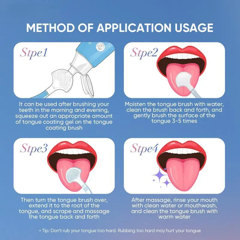 DarkFairy Probiotics Mint Tongue Cleaning Kit  1 Min Deep Clean for Stubborn Coating Bad Breath Post Meal Smoking Essential 50g Long Lasting Freshness