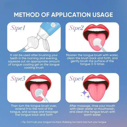 DarkFairy Probiotics Mint Tongue Cleaning Kit  1 Min Deep Clean for Stubborn Coating Bad Breath Post Meal Smoking Essential 50g Long Lasting Freshness