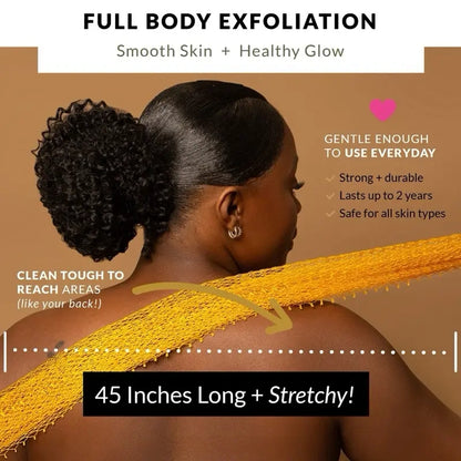 African Exfoliating Net - Ethically Sourced Bath Sponge for Smooth Skin