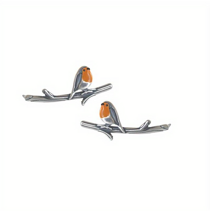 Earrings made of colored glass