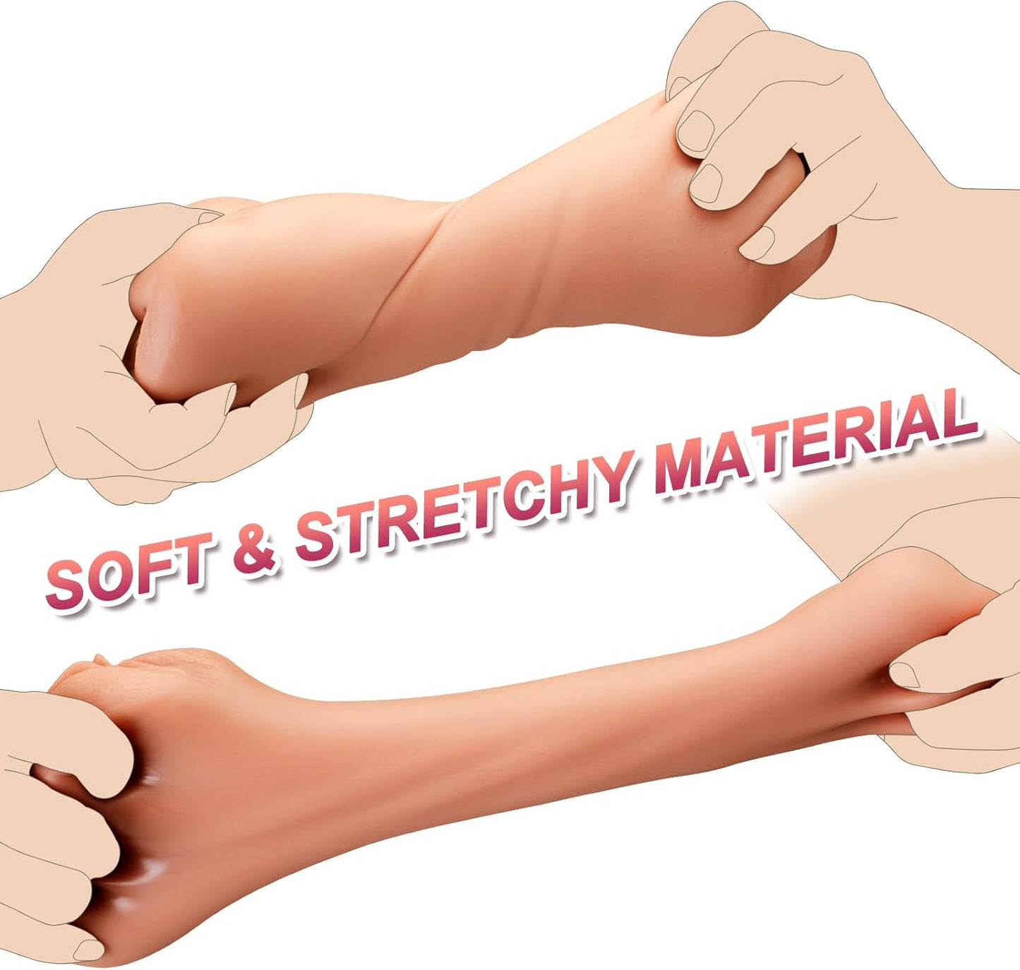 DarkFairy 3-in-1 Realistic Male Masturbator - Textured Stroker Toy with Anatomical Design