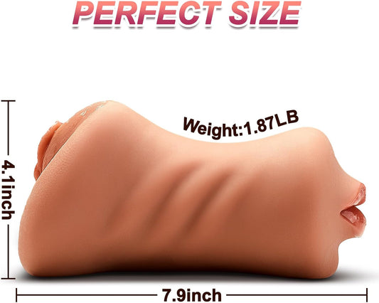 DarkFairy 3-in-1 Realistic Male Masturbator - Textured Stroker Toy with Anatomical Design