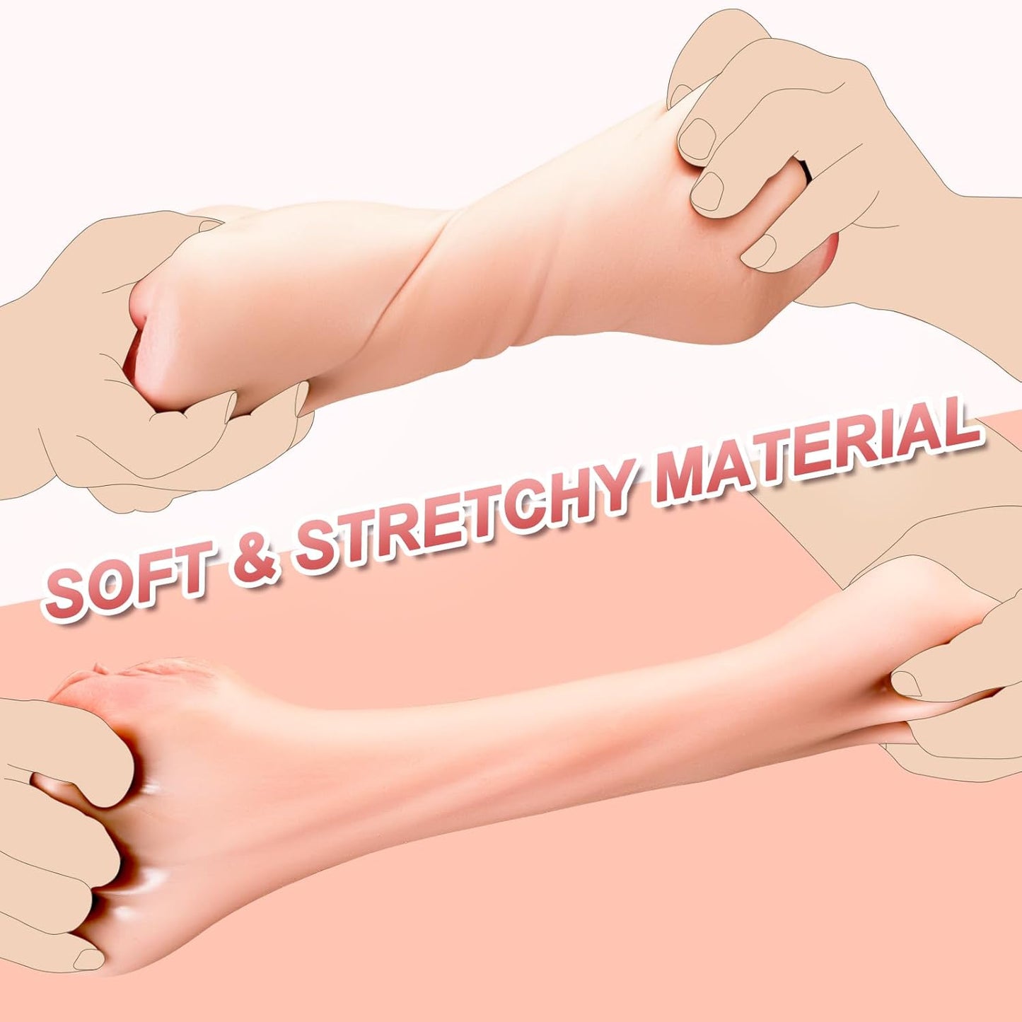 DarkFairy 3-in-1 Realistic Male Masturbator - Textured Stroker Toy with Anatomical Design