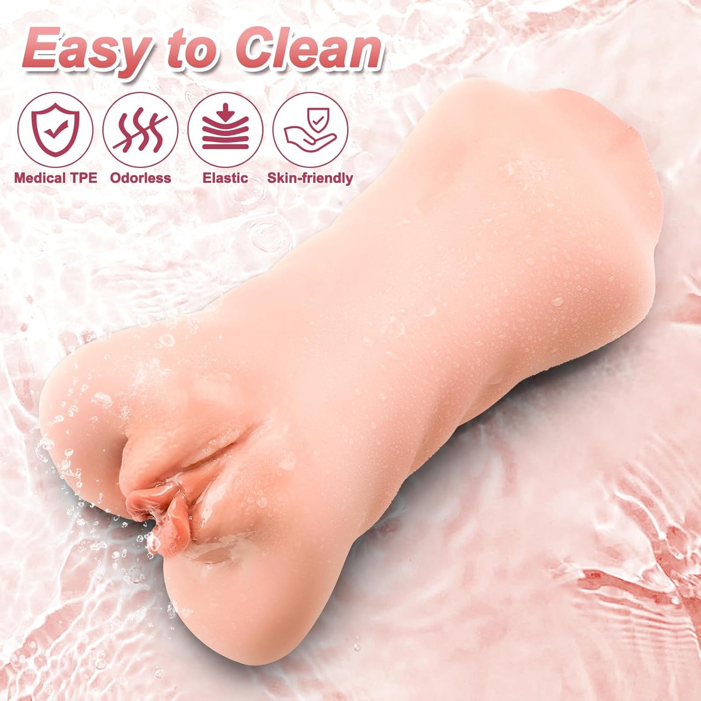 DarkFairy 3-in-1 Realistic Male Masturbator - Textured Stroker Toy with Anatomical Design