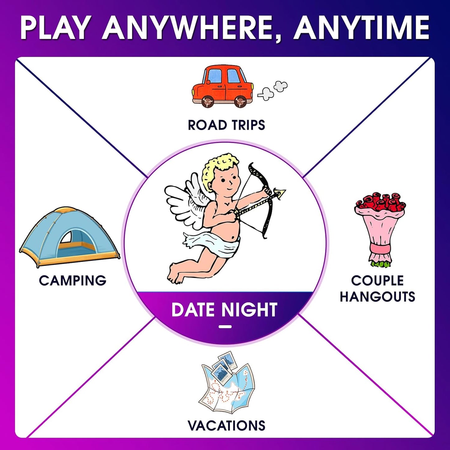 DarkFairy 54 Hot Position Playing Cards - Romantic Couples Game for Adults (18+)