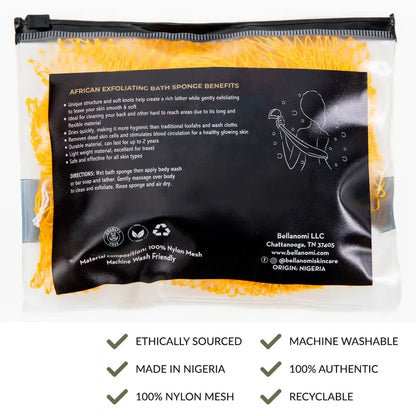 African Exfoliating Net - Ethically Sourced Bath Sponge for Smooth Skin
