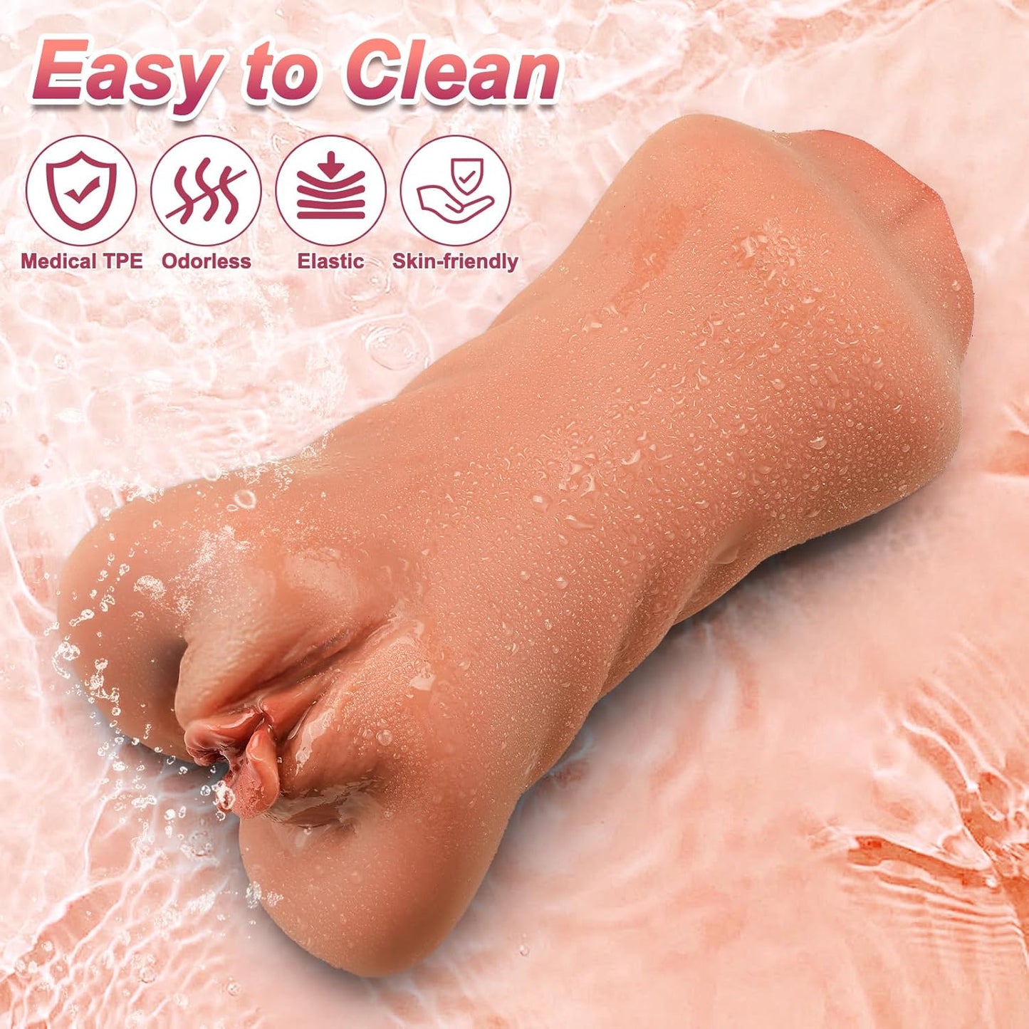 DarkFairy 3-in-1 Realistic Male Masturbator - Textured Stroker Toy with Anatomical Design